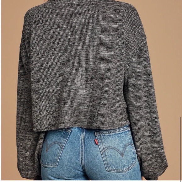 Lulus grey turtleneck top - Picture 5 of 8
